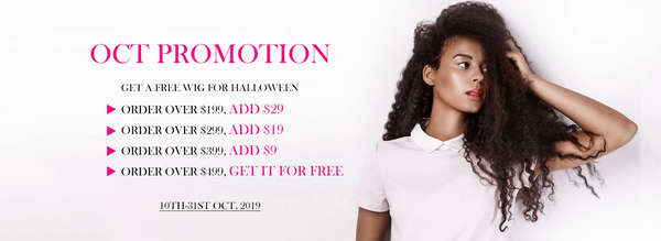 BeQueen Halloween Sales, Get FREE WIG NOW!!