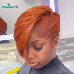 BeQueen Wig FULL LACE WIG Bequeen 100% Human Hair Orange Side Part Full Lace Wig