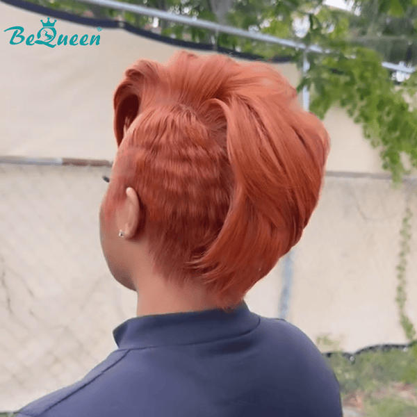 BeQueen Wig FULL LACE WIG Bequeen 100% Human Hair Orange Side Part Full Lace Wig