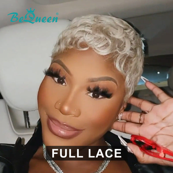 BeQueen Wig FULL LACE WIG Bequeen 613 blonde Pixie Cut Full Lace Wig