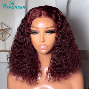 BeQueen Wig Bequeen Curly Wave 99J 13*4 Lace Bob Wig