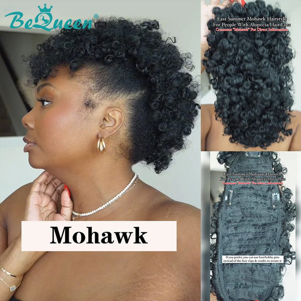 BeQueen Wig Mohawk wig Bequeen Mohawk Partial Topper (Not A Wig)