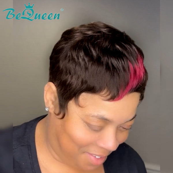 BeQueen Wig PIXIE WIGS Bequeen Red Part Short Cut Pixei Wig