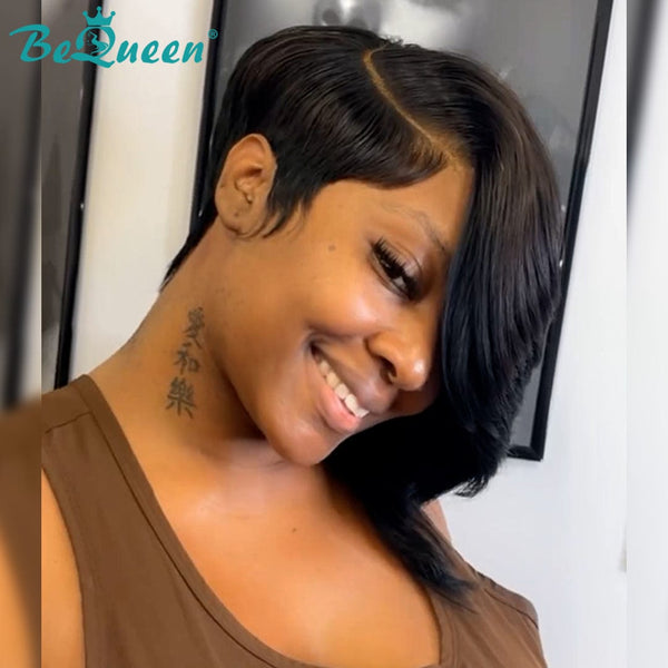 BeQueen Wig Bequeen Sexy Side Part Bob Lace Wig