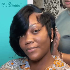 BeQueen Wig Bequeen Side Part Closure Bob Lace Wig