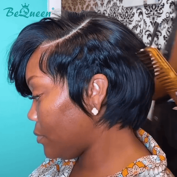 BeQueen Wig Bequeen Side Part Closure Bob Lace Wig