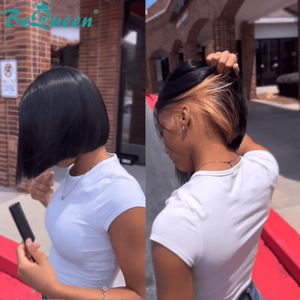 BeQueen Wig Bequeen Special Mix Color Short Bob Straight Wig