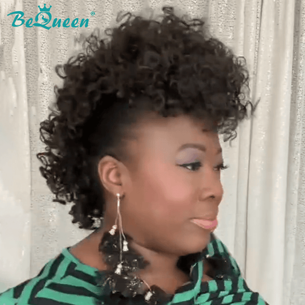 BeQueen Wig TOPPER & MOHAWK Bequeenb Kinky Curly Mohawk Style(Not A Wig)