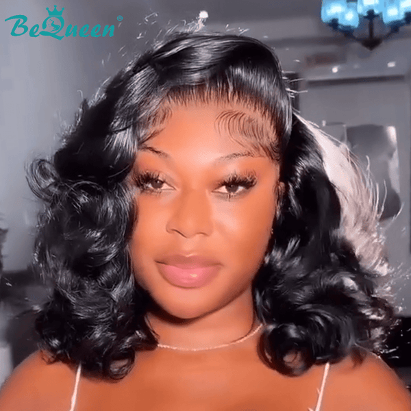 BeQueenWig Bequeen 13x4 Frontal Lace Wig 1B Bob Wig