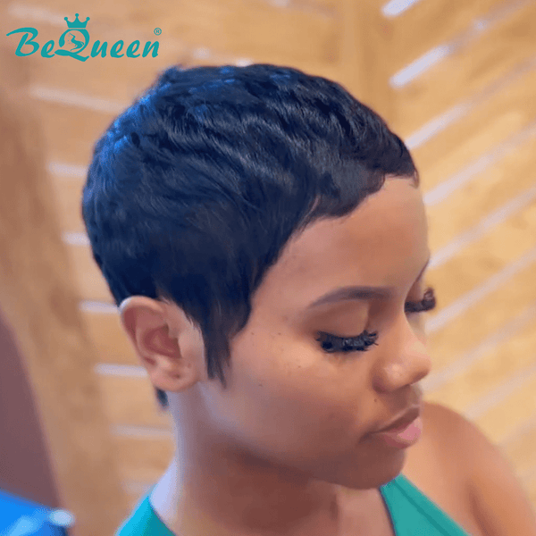 BeQueenWig PIXIE WIGS Bequeen Short Cut Machine Made Short Wig