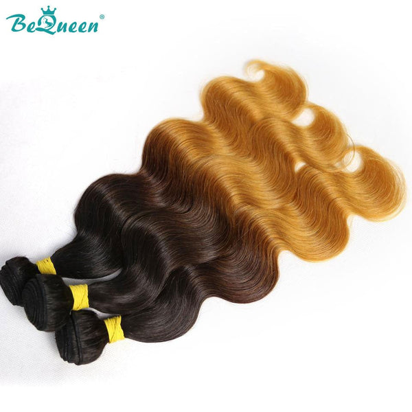 BeQueenWig Color Hair Bundles BEQUEEN 12A 3Pcs #1B/4/27 Body Wave Best Virgin Human Hair Bundles