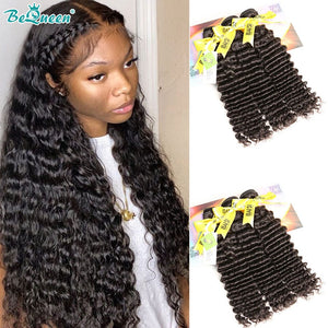 BeQueenWig 12A Hair Bundles BEQUEEN 12A 3Pcs Deep Wave Best Virgin Human Hair Bundles