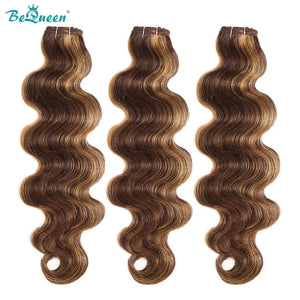 BeQueenWig V BEQUEEN 12A 3Pcs Highlights Body Wave Best Virgin Human Hair Bundles