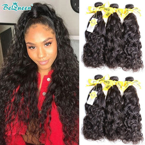 BeQueenWig 12A Hair Bundles BEQUEEN 12A 3Pcs Water Wave Best Virgin Human Hair Bundles