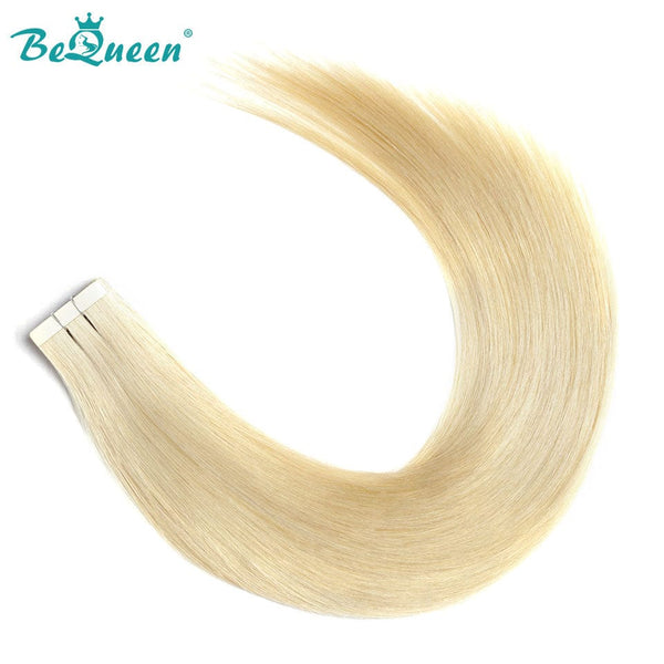 BeQueenWig Clip-ins & Fusion Hair BEQUEEN 22# Full Shine Tape Hair for Extention Straight Hair 100% Human Hair