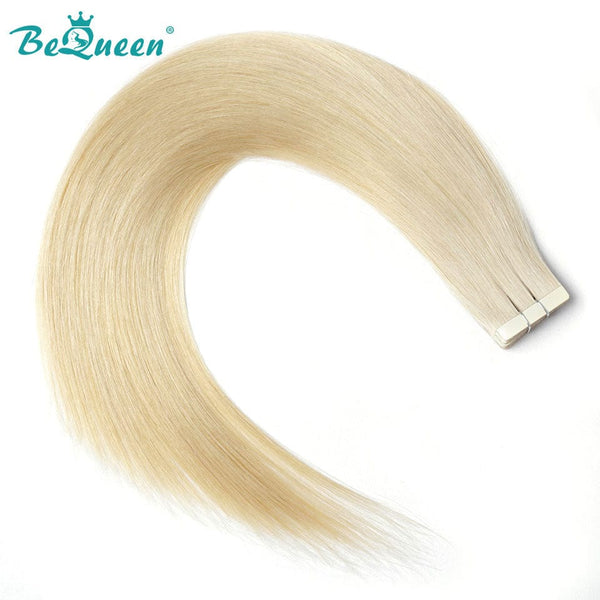 BeQueenWig Clip-ins & Fusion Hair BEQUEEN 22# Full Shine Tape Hair for Extention Straight Hair 100% Human Hair