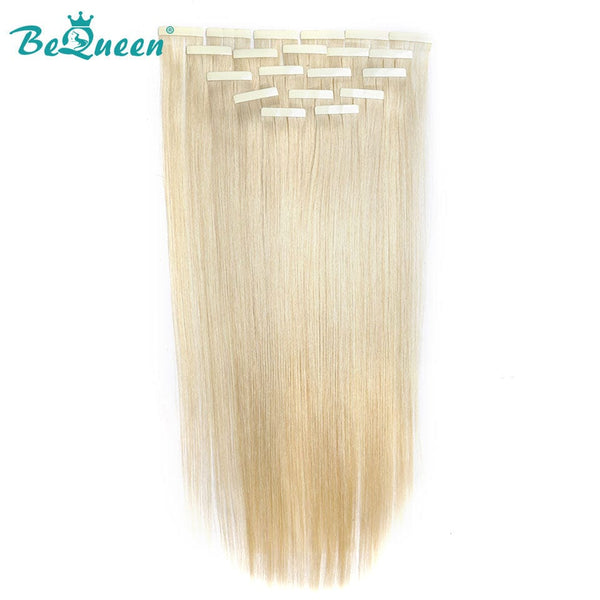 BeQueenWig Clip-ins & Fusion Hair BEQUEEN 22# Full Shine Tape Hair for Extention Straight Hair 100% Human Hair