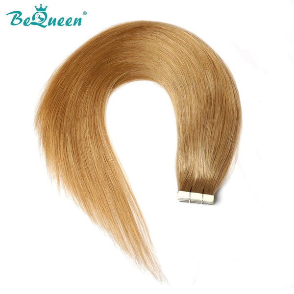 BeQueenWig Clip-ins & Fusion Hair BEQUEEN 27# Full Shine Tape Hair for Extention Straight Hair 100% Human Hair