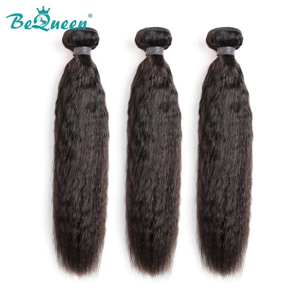 BeQueenWig 10A Hair Bundles BEQUEEN 3Pcs Kinky Straight Best Virgin Human Hair Bundles