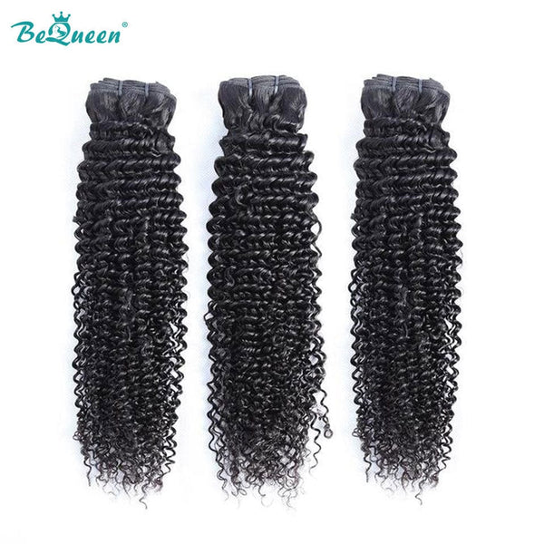 BeQueenWig Bundles With Frontal BEQUEEN 3Pcs with Frontal Curly Best Virgin Human Hair Bundles