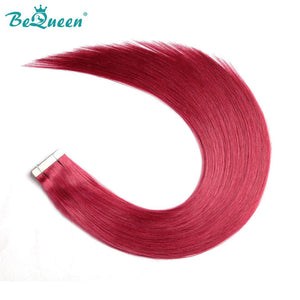 BeQueenWig Clip-ins & Fusion Hair BEQUEEN 530# Full Shine Tape Hair for Extention Straight Hair 100% Human Hair