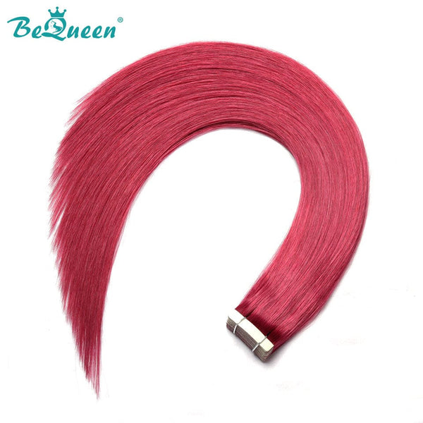 BeQueenWig Clip-ins & Fusion Hair BEQUEEN 530# Full Shine Tape Hair for Extention Straight Hair 100% Human Hair