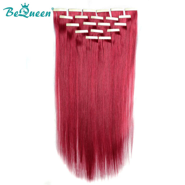 BeQueenWig Clip-ins & Fusion Hair BEQUEEN 530# Full Shine Tape Hair for Extention Straight Hair 100% Human Hair