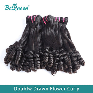 BeQueenWig Double Drawn Hair BEQUEEN Double Drawn 100% Virgin Hair Flower Curly Fumi Hair