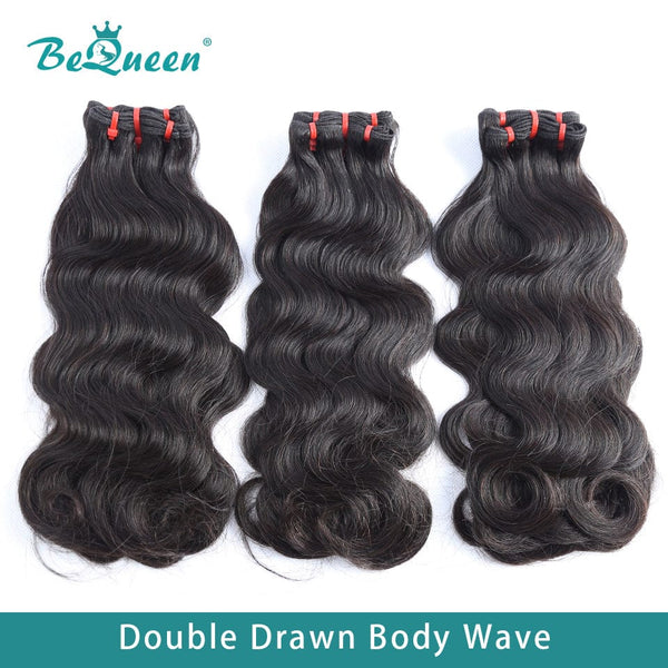 BeQueenWig Double Drawn Hair BEQUEEN Double Drawn 100% Virgin Hair Fumi Body Wave Hair Weave