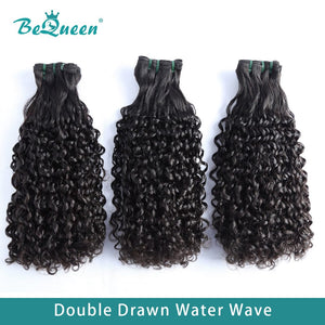 BeQueenWig Double Drawn Hair BEQUEEN Double Drawn 100% Virgin Hair Fumi Water Wave Hair Weave