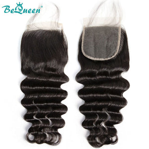 BeQueenWig BEQUUEN 100% Virgin Hair Natural Wave HD 4x4/ 5x5 Lace Closure