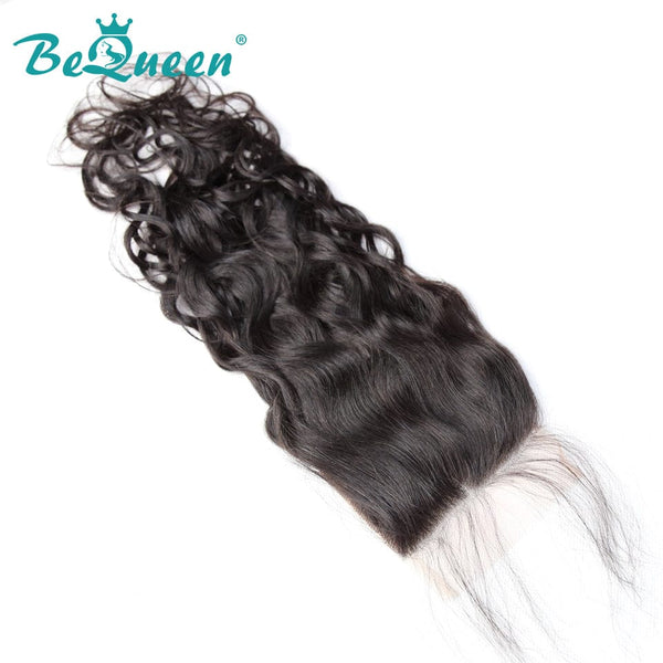 BeQueenWig BEQUUEN 100% Virgin Hair Water Wave HD 4x4/ 5x5 Lace Closure